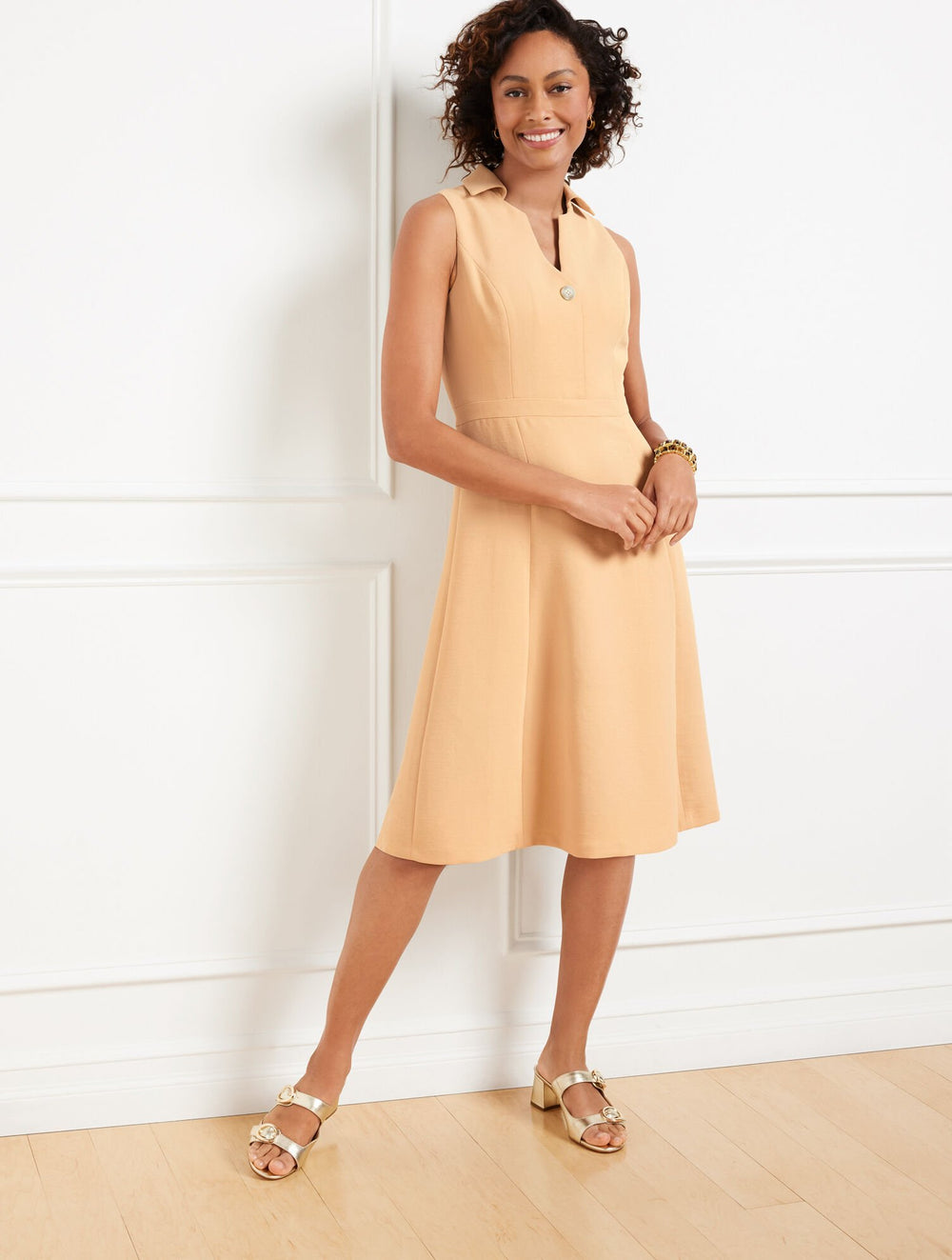 POLISHED CREPE DRESS | Talbots discount