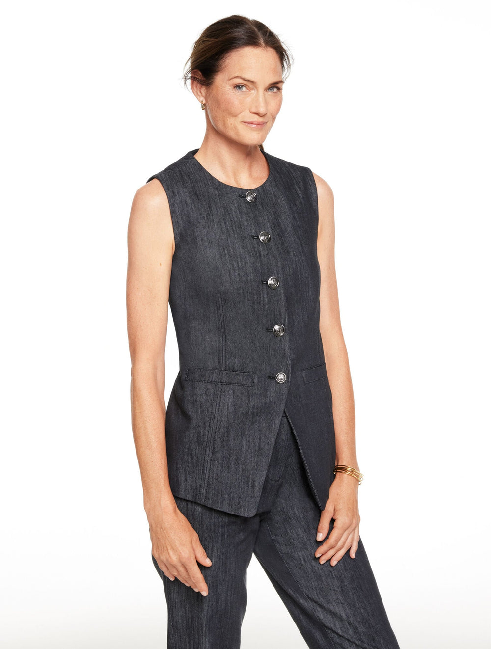 REFINED DENIM VEST | Talbots sale