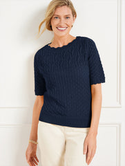 SCALLOP BOATNECK PULLOVER | Talbots on sale