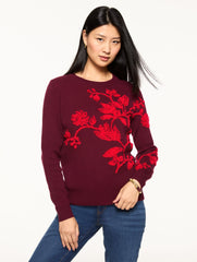 CREWNECK PULLOVER - PLACED FLORAL | Talbots near me