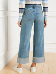 STRAIGHT ANKLE CUFF JEANS - DOWNING WASH | Talbots US