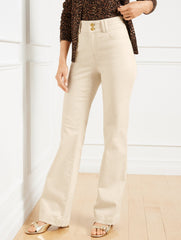 FLARE LEG BANDED WAIST JEANS | Talbots US