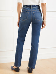 STRAIGHT LEG JEANS - IVY EMBROIDERY WASH | Talbots near me