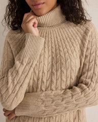 ORGANIC COTTON BLEND GRADIENT CABLE SWEATER | Talbots discount