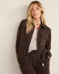 FLEECE COLLARED JACKET | Talbots near me