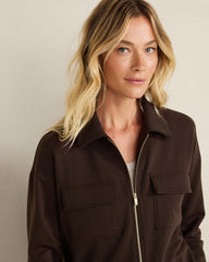 FLEECE COLLARED JACKET | Talbots near me