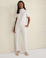 COTTON BLEND OTTOMAN RIB MOCK NECK TOP | Talbots on sale