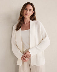 ORGANIC COTTON SHAKER STITCH OPEN FRONT CARDIGAN | Talbots near me
