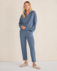 COTTON BLEND OTTOMAN RIB HALF ZIP PULLOVER | Talbots online