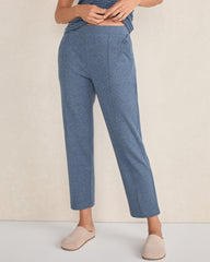 COTTON BLEND OTTOMAN RIB TAPERED PANTS | Talbots US