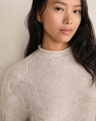 CASHMERE CABLE ROLL NECK SWEATER | Talbots sale