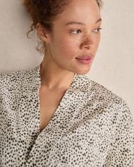 ORGANIC COTTON JERSEY ANIMAL DOT ROBE | Talbots outlet