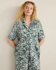 ORGANIC COTTON GAUZE FLORAL PAJAMA TOP | Talbots outlet