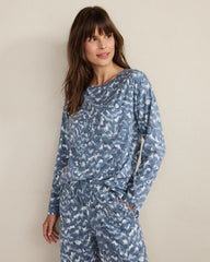 ORGANIC COTTON JERSEY WAVE PAJAMA SHIRT | Talbots near me