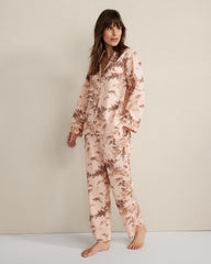 ORGANIC COTTON POPLIN PAINTED ROSE PAJAMA TOP | Talbots discount