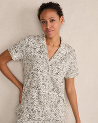 ORGANIC COTTON JERSEY ANIMAL DOT PAJAMA TOP | Talbots for sale