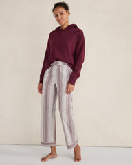 ORGANIC COTTON POPLIN FADED STRIPE PAJAMA PANTS | Talbots outlet
