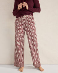 ORGANIC COTTON JERSEY IKAT PAJAMA PANTS | Talbots on sale