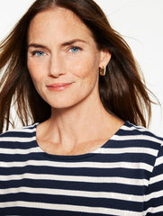 CREWNECK TEE - SEQUIN STRIPE | Talbots outlet