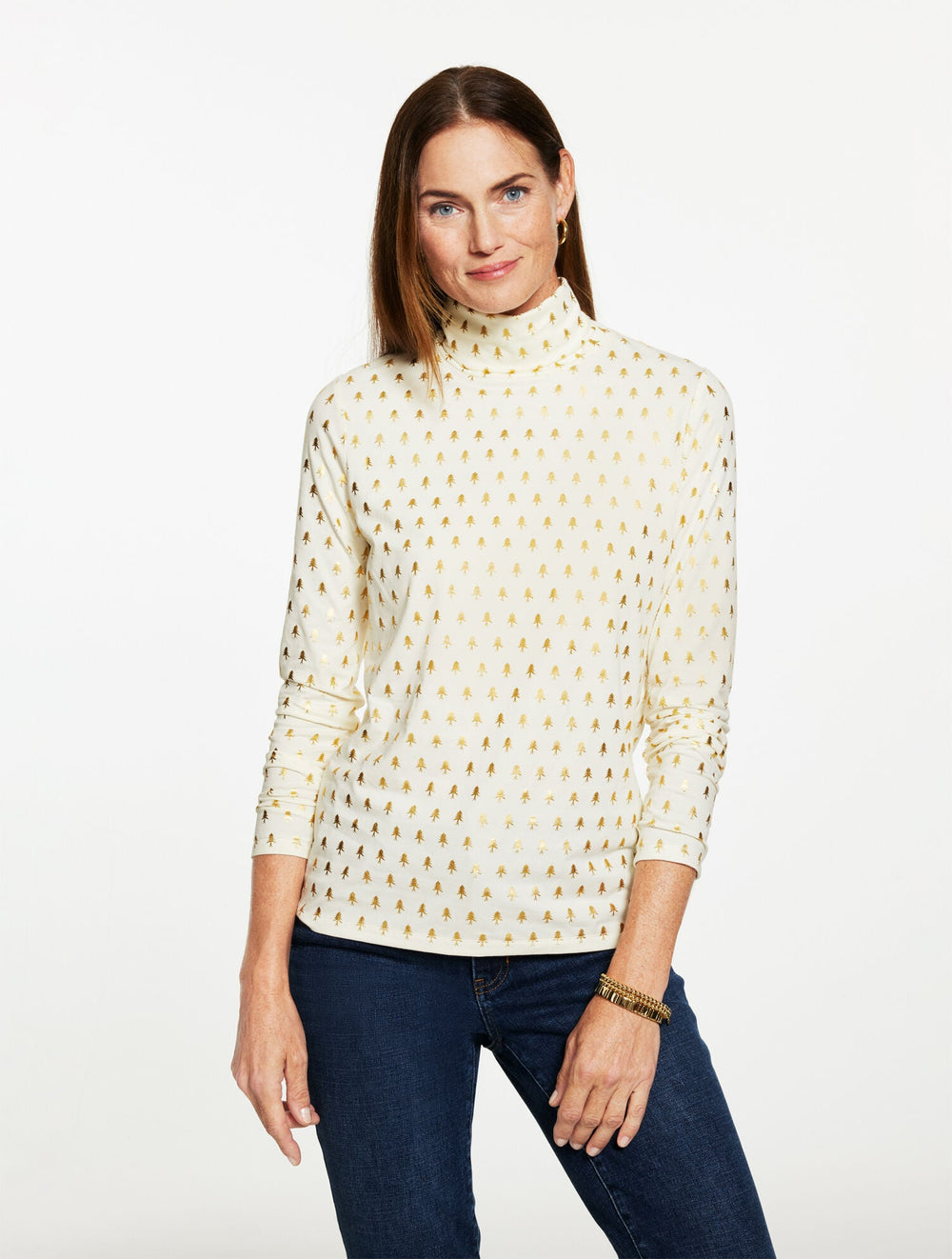 CLASSIC TURTLENECK - MINI EVERGREENS | Talbots on sale