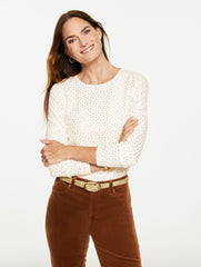 LONG SLEEVE CREWNECK TEE - COMET DOT | Talbots discount