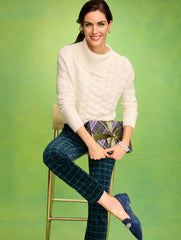 STRAIGHT LEG VELVETEEN PANTS - TRANQUIL TARTAN | Talbots online