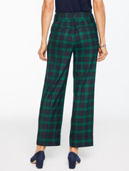 STRAIGHT ANKLE CUFF PANTS - BLACK WATCH PLAID | Talbots online