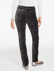 STRAIGHT LEG VELVETEEN PANTS - SWIRLY LEOPARD | Talbots sale