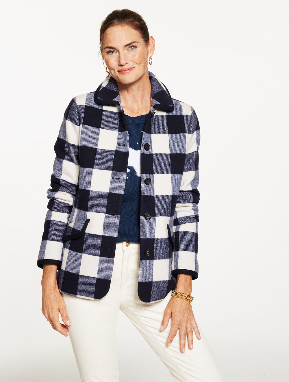 BUFFALO CHECK TIPPED JACKET | Talbots on sale