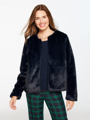 FAUX FUR JACKET | Talbots for sale