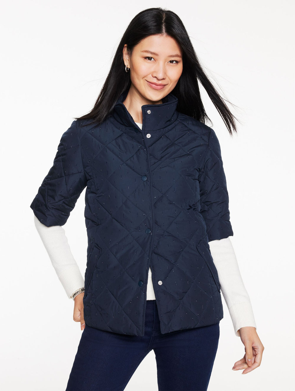 STUDDED PUFFER JACKET | Talbots outlet