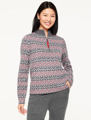 HALF-ZIP SWEATER - NORDIC FAIR ISLE | Talbots discount