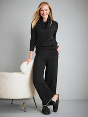 WHIPSTITCH COWL-NECK SWEATER | Talbots online