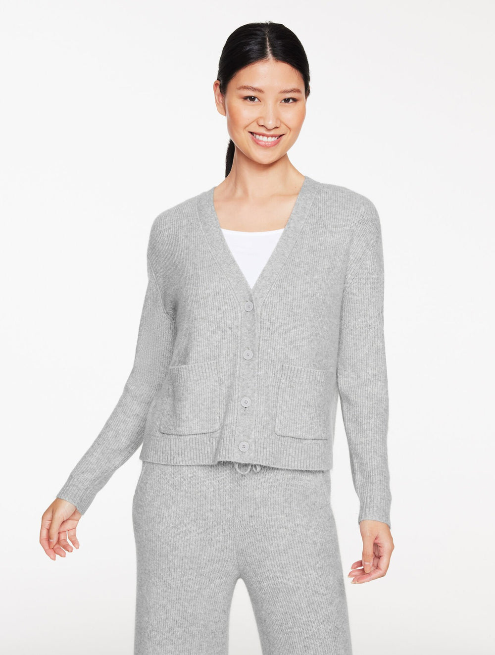 RIBBED V-NECK CARDIGAN | Talbots for sale