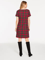 BOW SHEATH DRESS - BLISSFUL PLAID | Talbots on sale