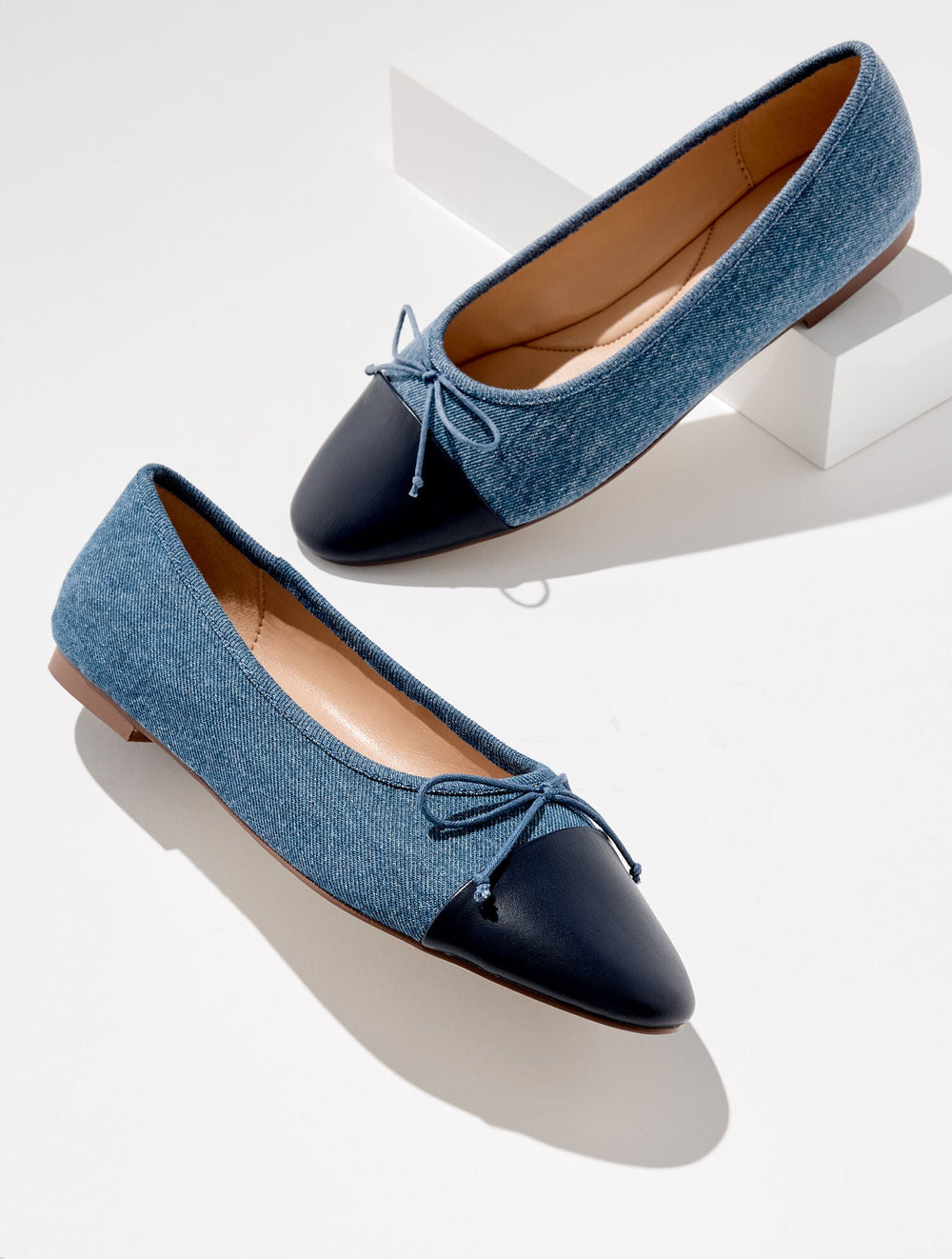 ANSLY DENIM NAPPA BALLET FLATS | Talbots near me