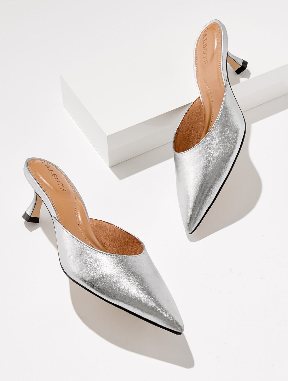 EMBER NAPPA MULES - METALLIC | Talbots outlet