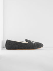 FIRESIDE EMBELLISHED FLANNEL SLIPPERS - SNOWFLAKE | Talbots US