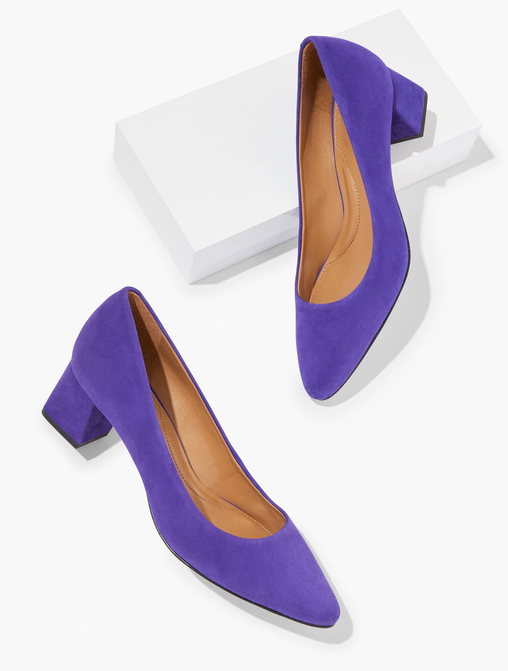 KAYLA SUEDE BLOCK HEEL PUMPS | Talbots US