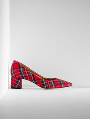 KAYLA BLOCK HEEL PUMPS - CIDER PLAID | Talbots on sale