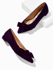 PORTIA BOW VELVET FLATS | Talbots US