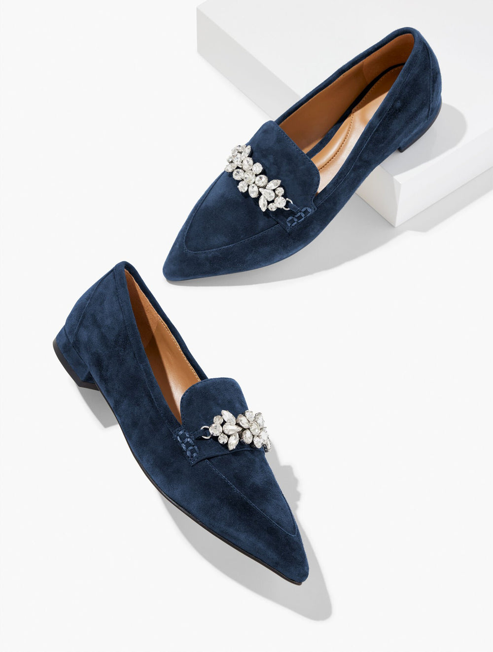 SCARLET RHINESTONE POINTED TOE LOAFERS | Talbots sale