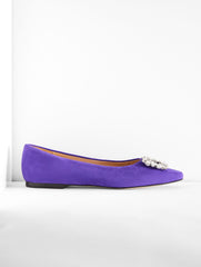 WHITLEY CRYSTAL SUEDE FLAT | Talbots for sale