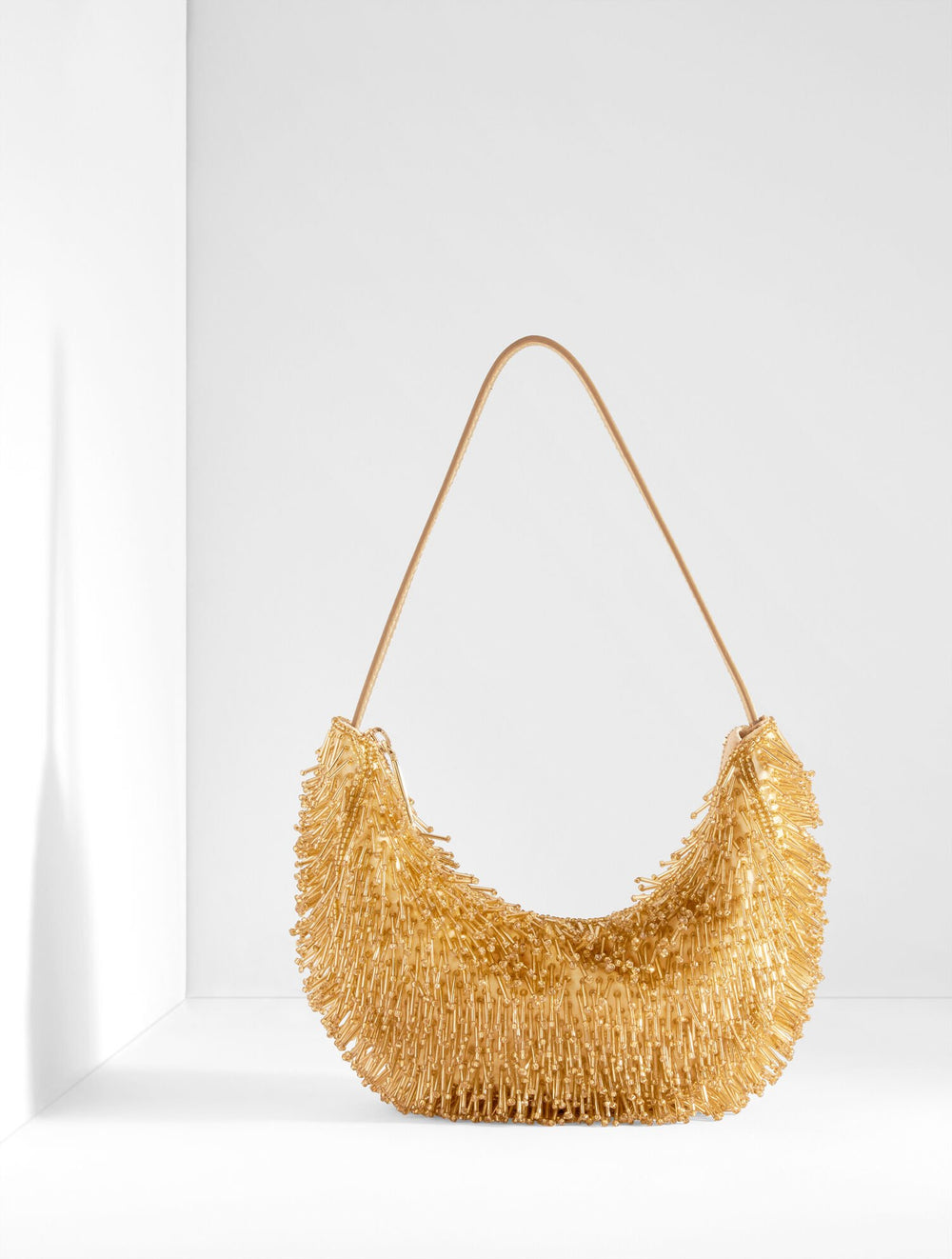 BEADED SATIN CRESCENT BAG | Talbots sale