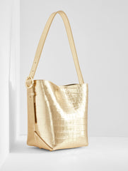 CROC EMBOSSED LEATHER BUCKET BAG | Talbots outlet
