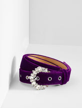 EMBELLISHED CRESCENT BUCKLE BELT | Talbots US