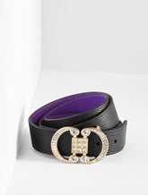 REVERSIBLE CRYSTAL PEBBLE LEATHER BELT | Talbots near me
