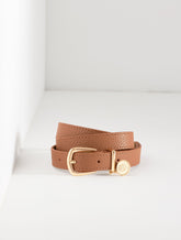 PEBBLE LEATHER CHARM BELT | Talbots sale