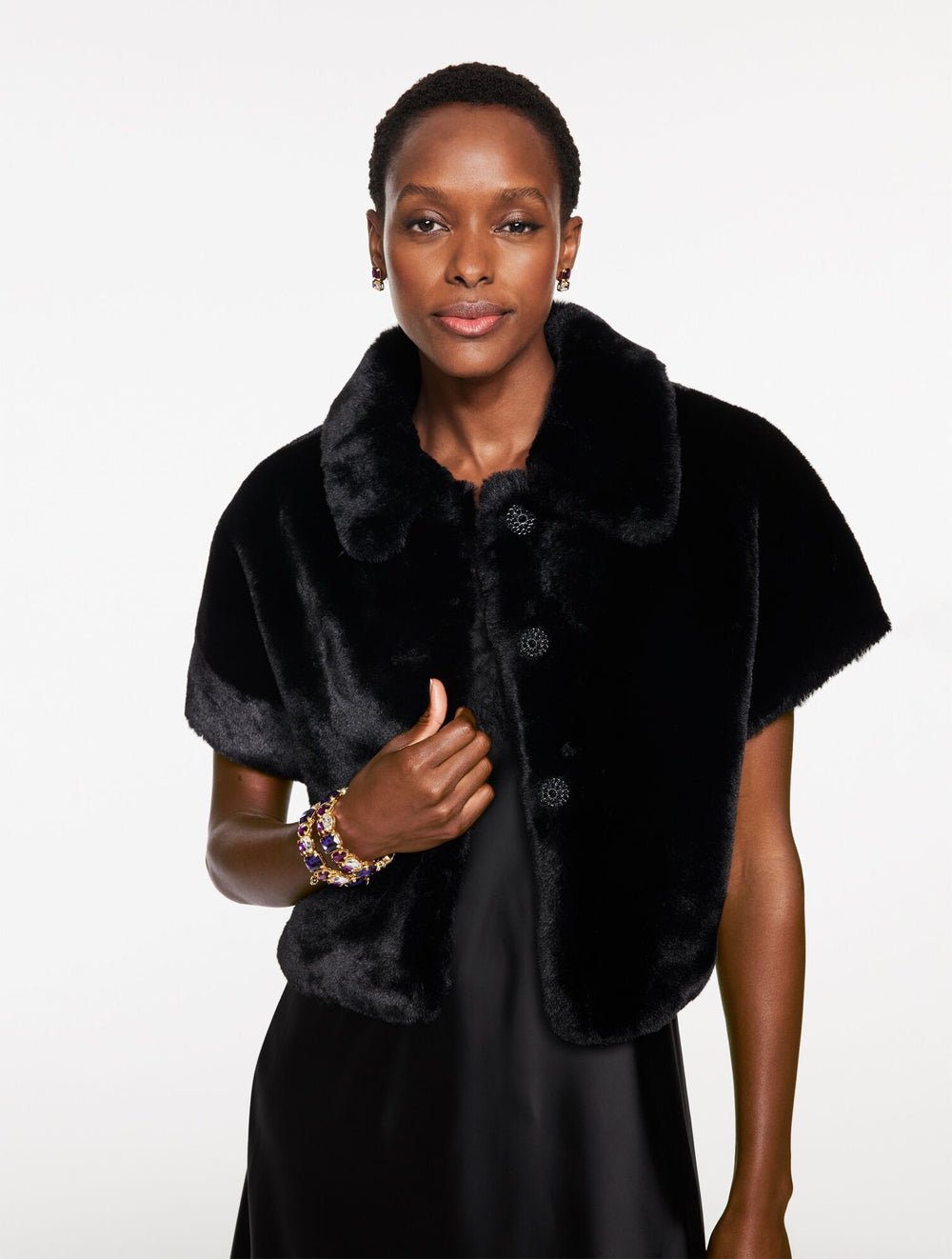 FAUX FUR CAPELET | Talbots near me