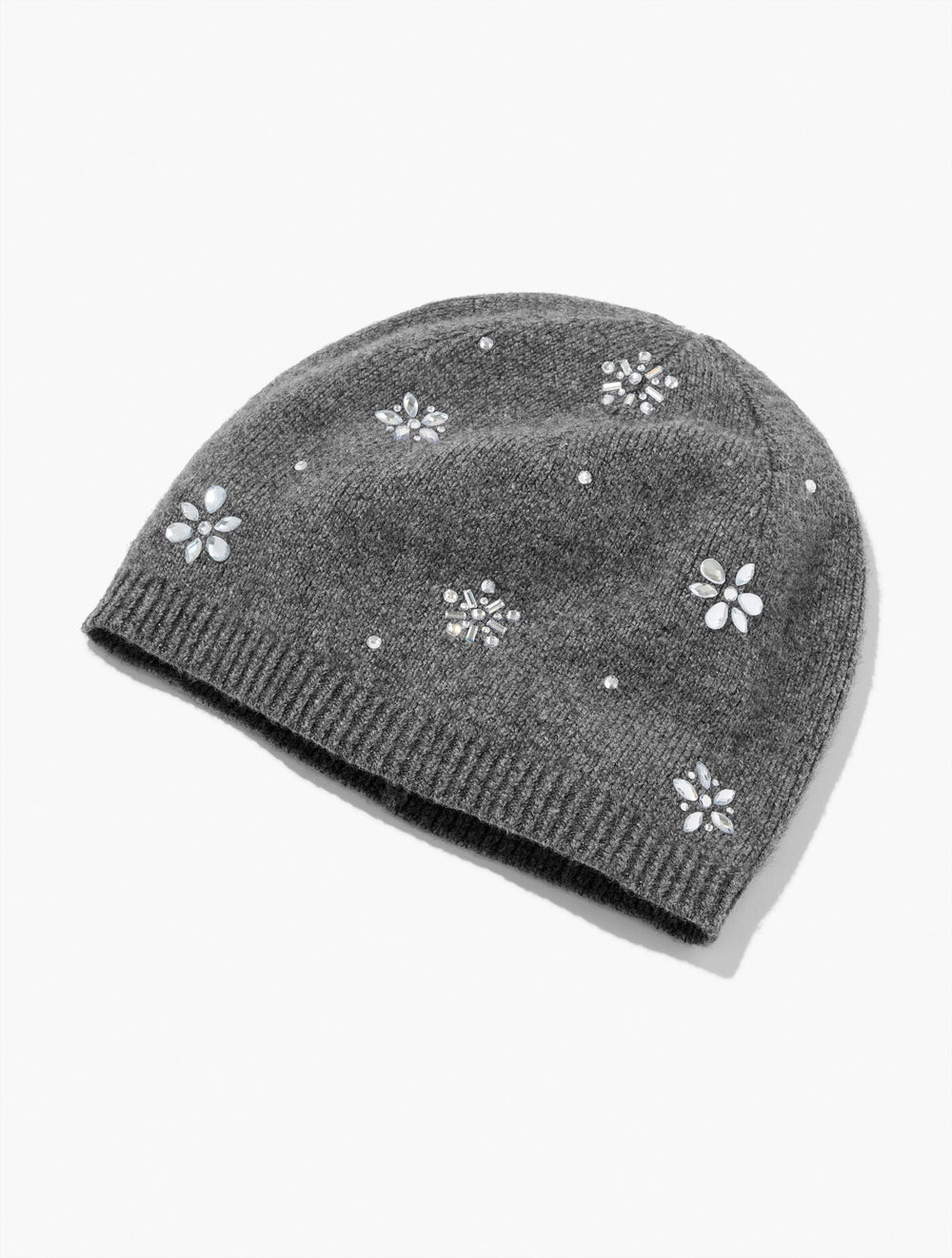 SNOWFLAKE EMBELLISHED SOFT KNIT BEANIE | Talbots for sale